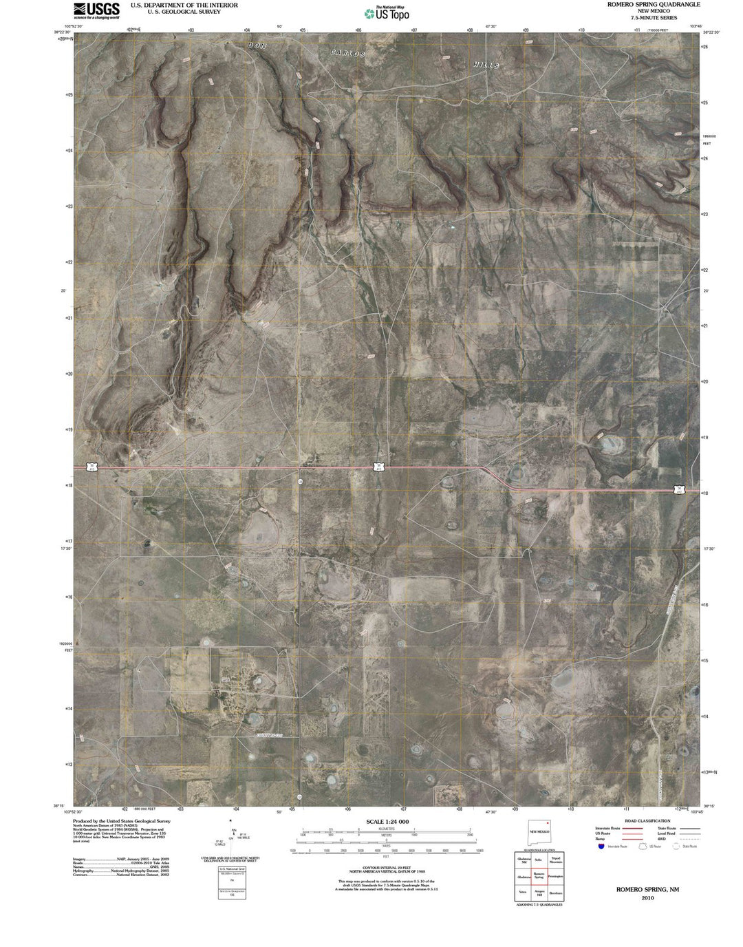 2010 Romero Spring, NM - New Mexico - USGS Topographic Map