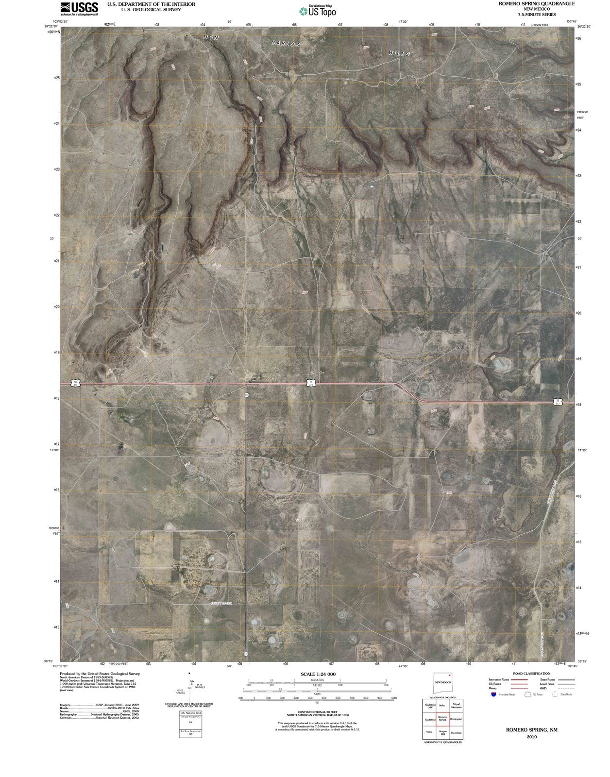 2010 Romero Spring, NM - New Mexico - USGS Topographic Map