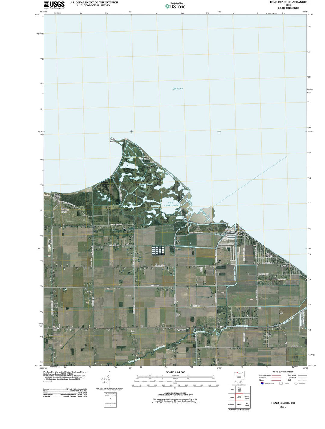 2010 Reno Beach, OH - Ohio - USGS Topographic Map