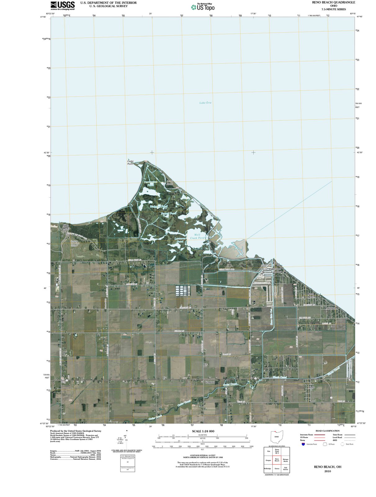 2010 Reno Beach, OH - Ohio - USGS Topographic Map