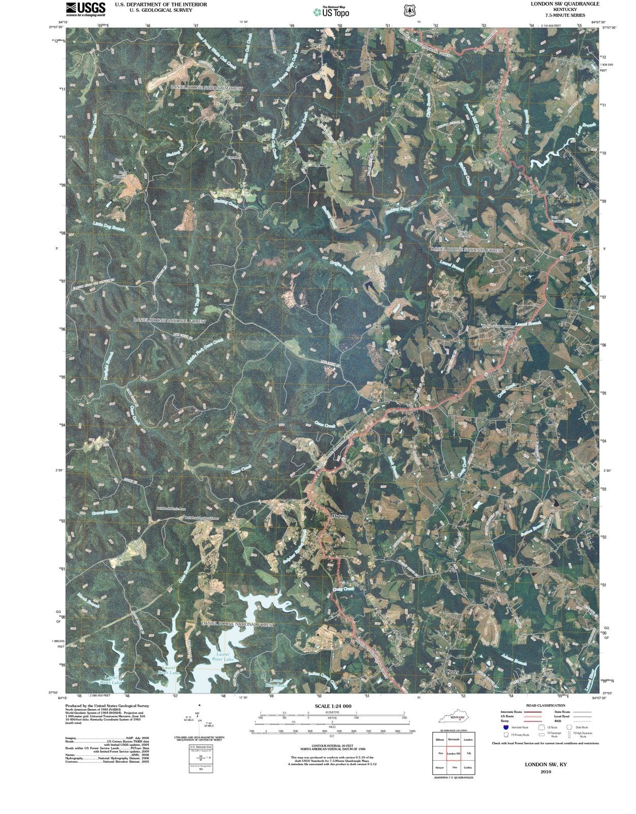 2010 London, KY - Kentucky - USGS Topographic Map