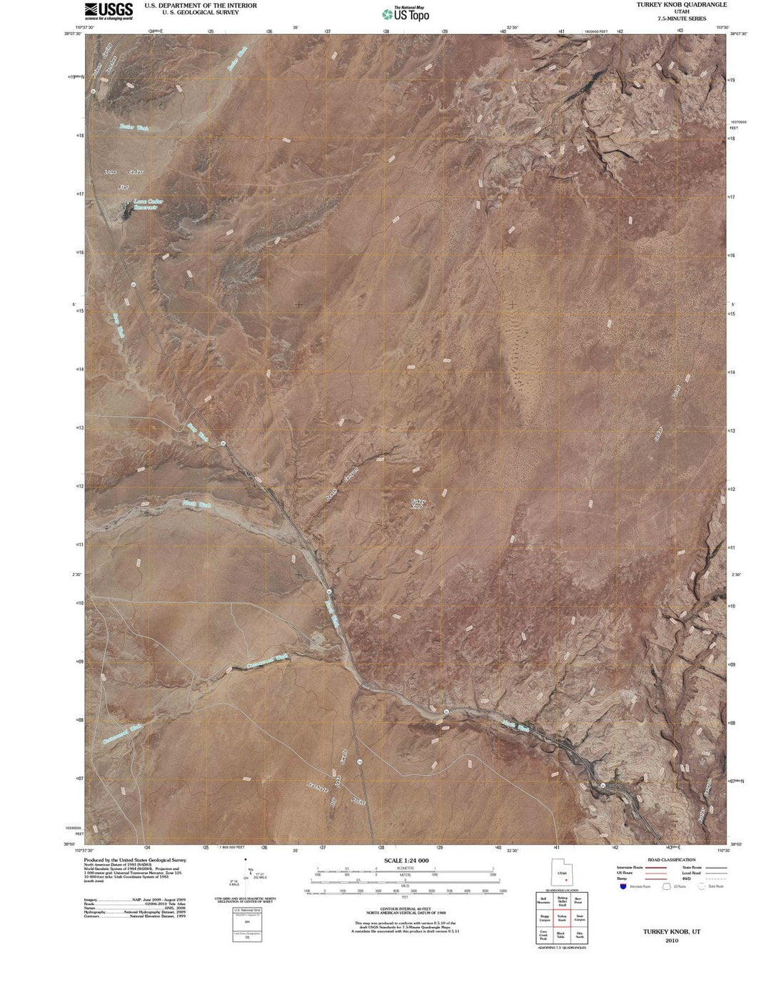 2010 Turkey Knob, UT - Utah - USGS Topographic Map