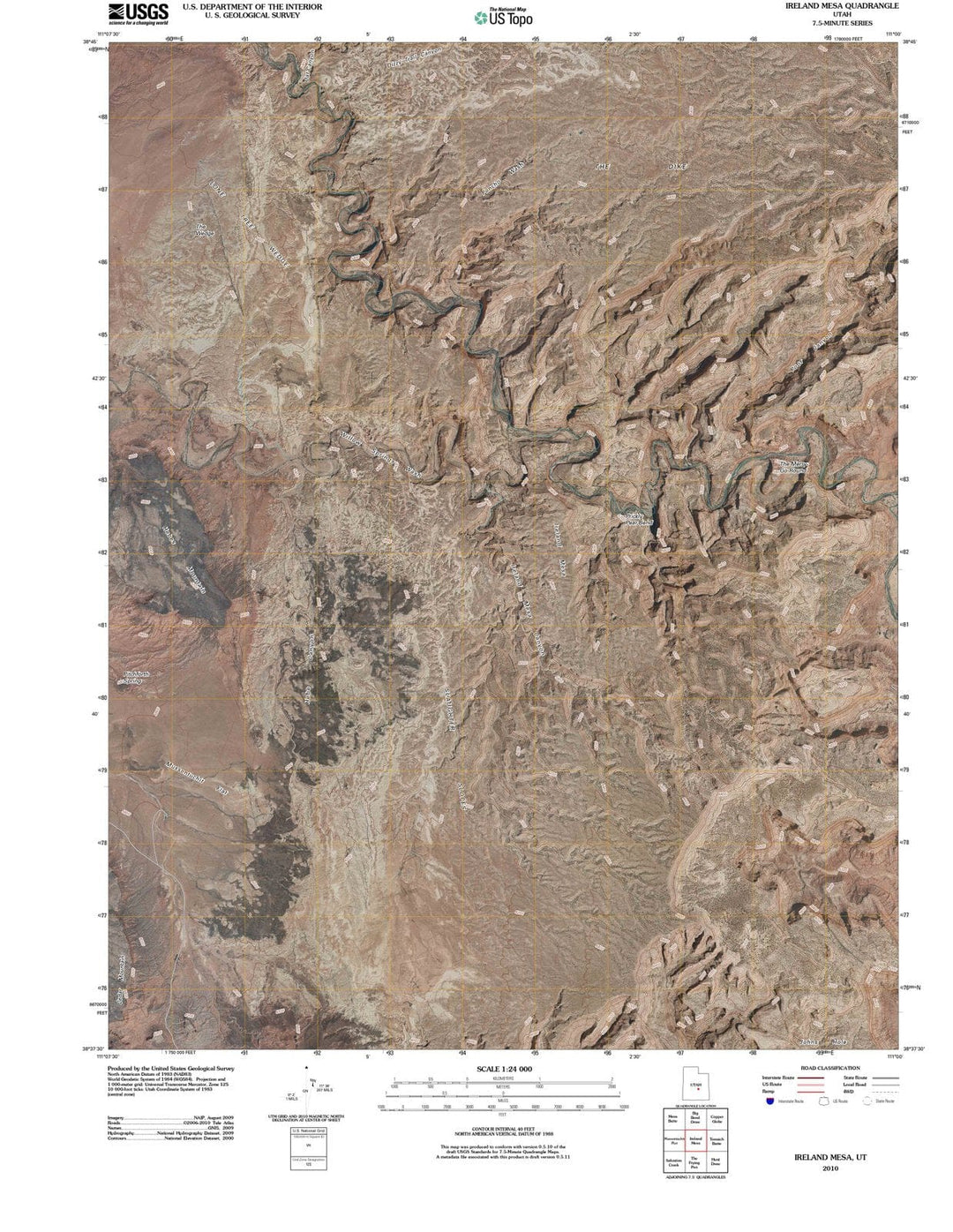 2010 Ireland Mesa, UT - Utah - USGS Topographic Map