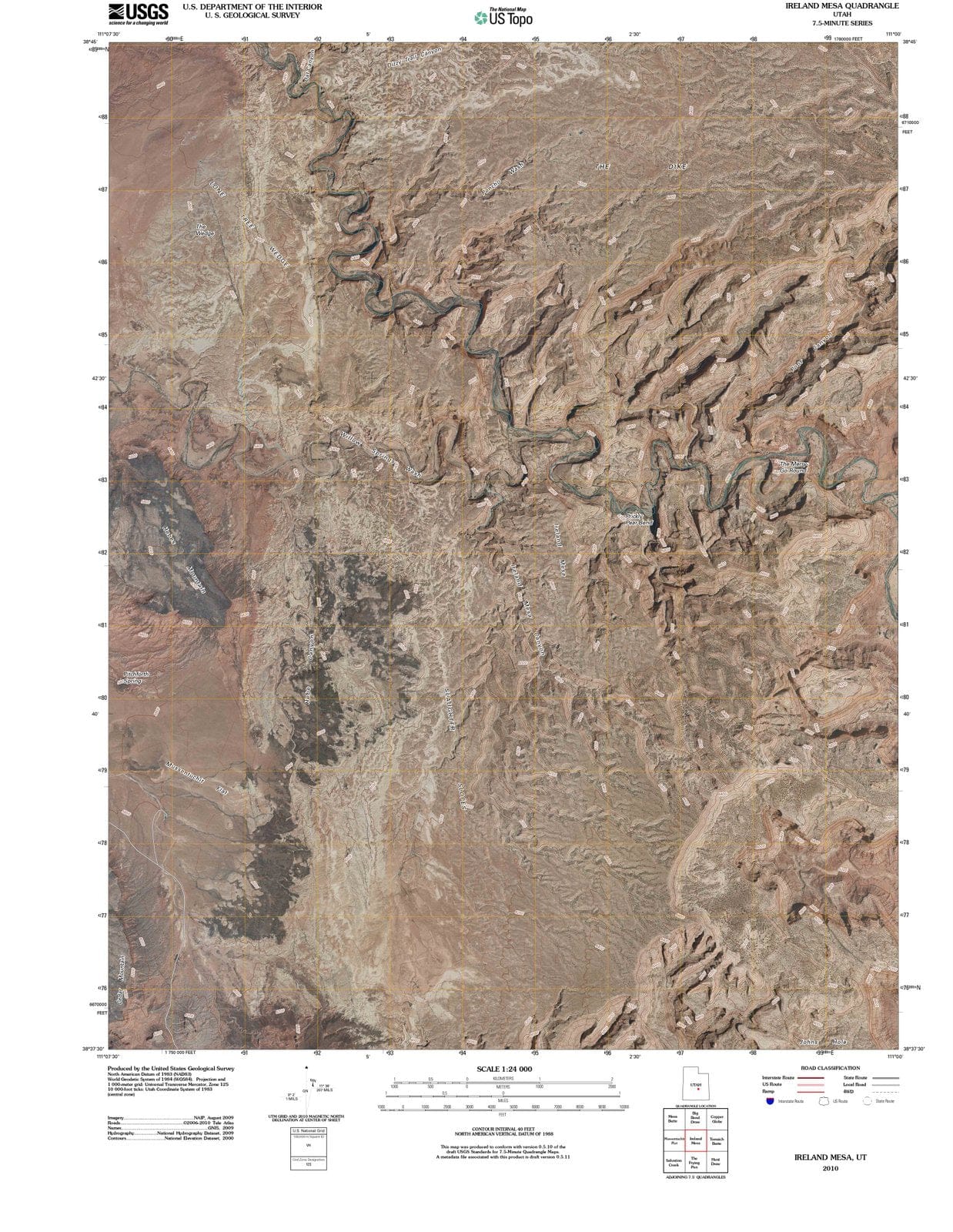 2010 Ireland Mesa, UT - Utah - USGS Topographic Map