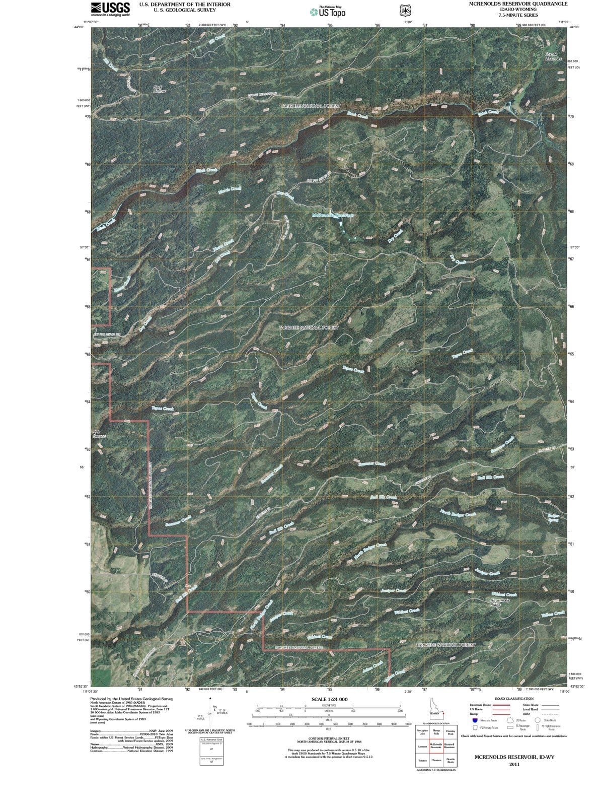 2011 McRenolds Reservoir, ID - Idaho - USGS Topographic Map