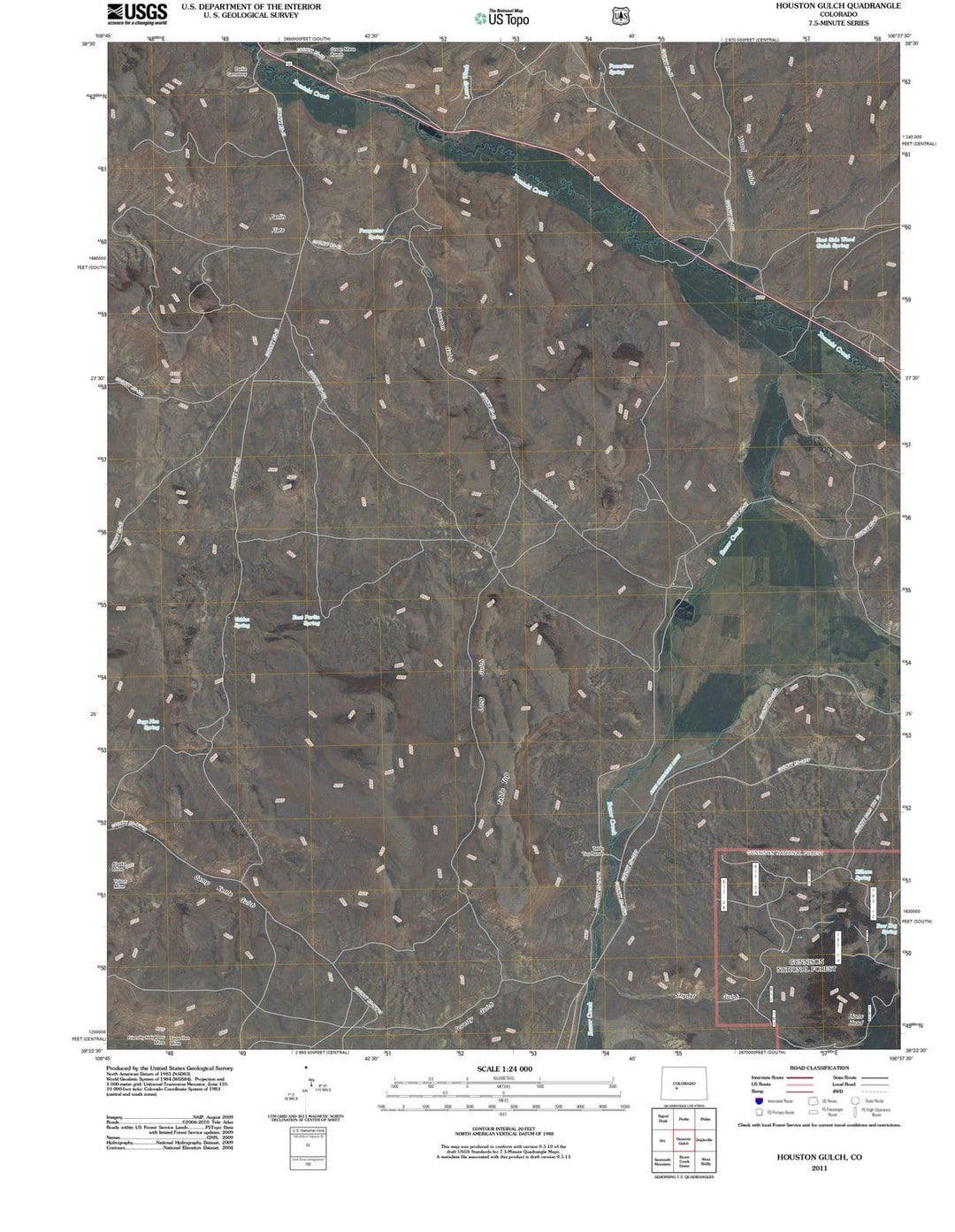 2011 Houston Gulch, CO - Colorado - USGS Topographic Map