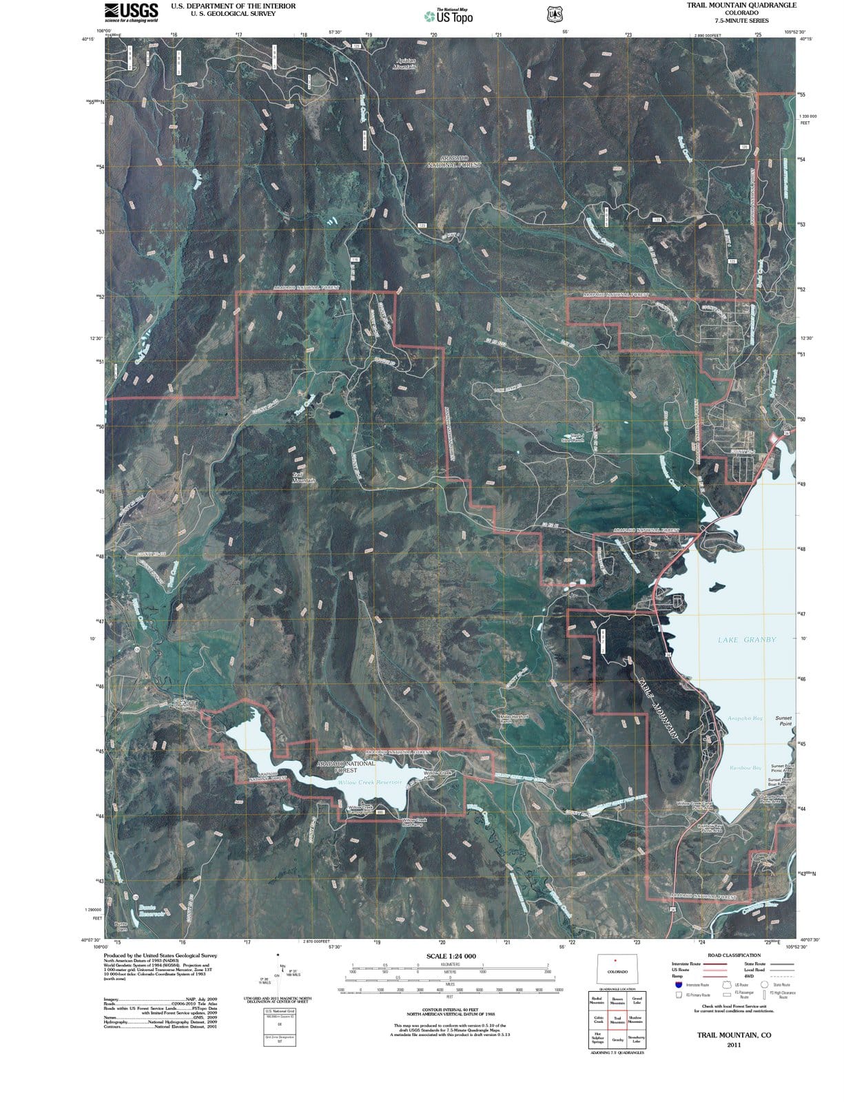 2011 Trail Mountain, CO - Colorado - USGS Topographic Map