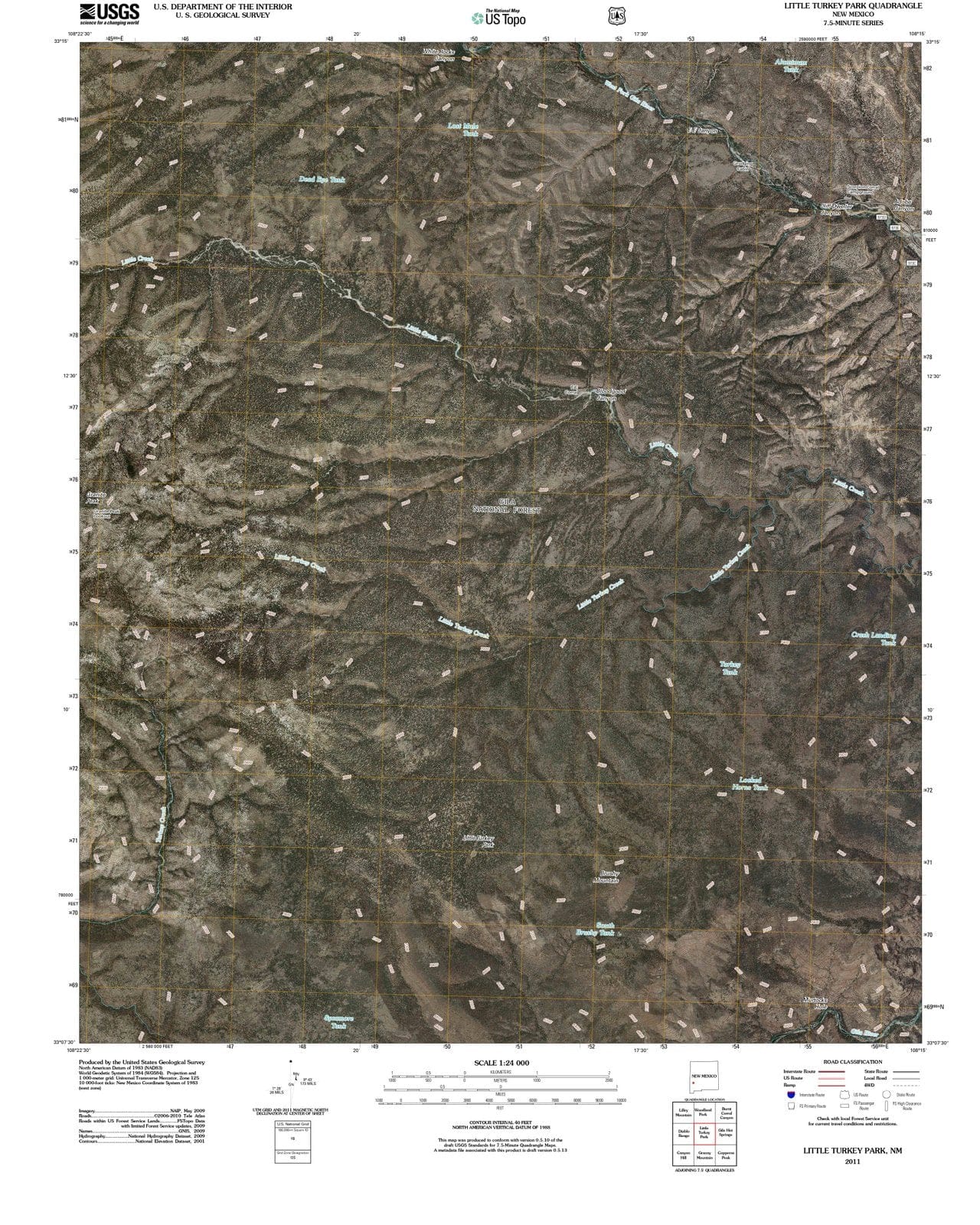 2011 Little Turkey Park, NM - New Mexico - USGS Topographic Map