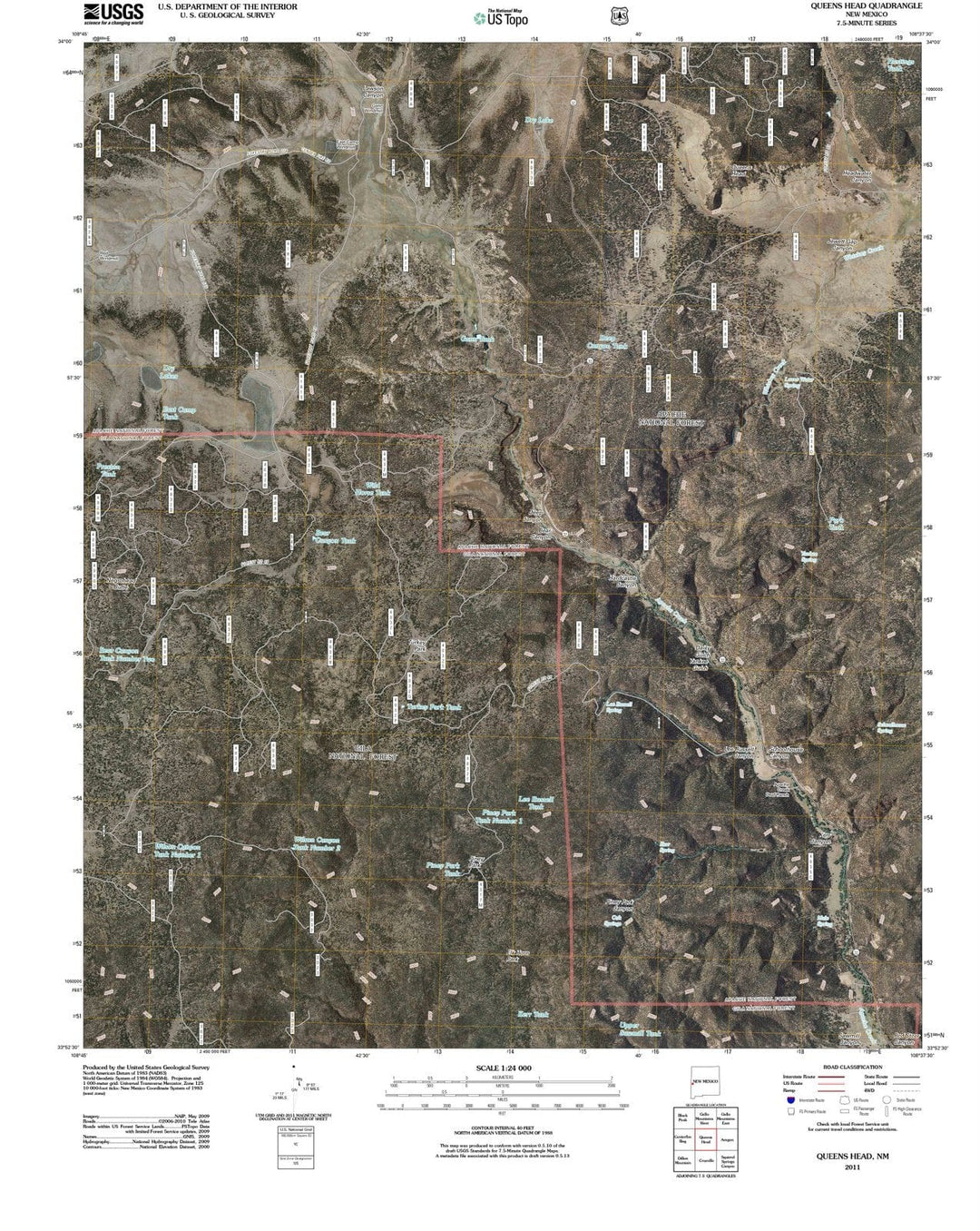 2011 Queens Head, NM - New Mexico - USGS Topographic Map