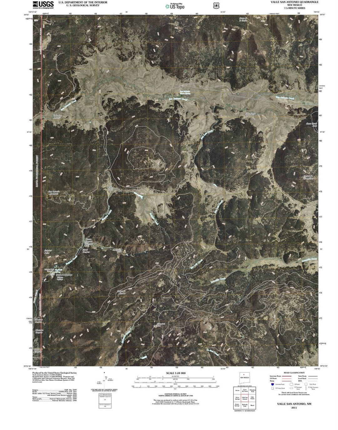 2011 Valle San Antonio, NM - New Mexico - USGS Topographic Map