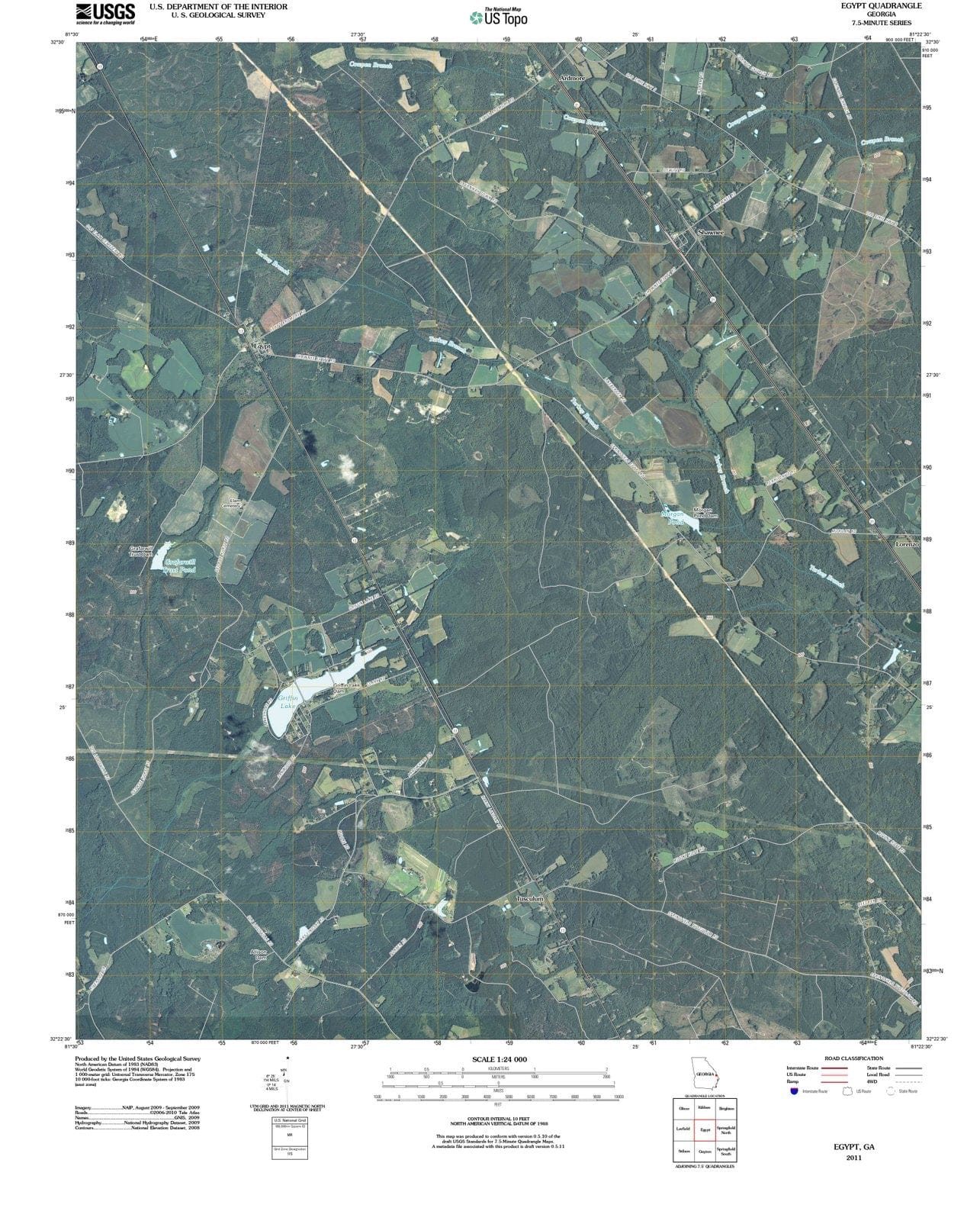 2011 Egypt, GA - Georgia - USGS Topographic Map