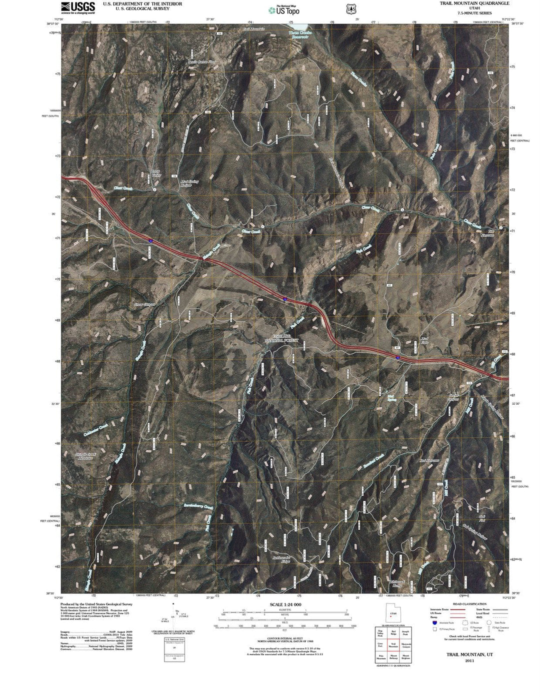 2011 Trail Mountain, UT - Utah - USGS Topographic Map