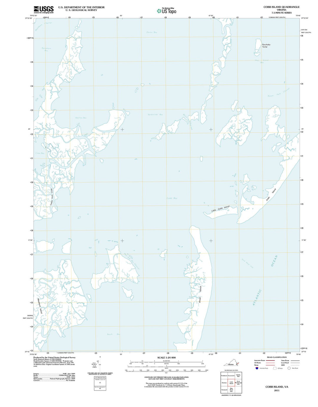 2011 Cobb Island, VA - Virginia - USGS Topographic Map