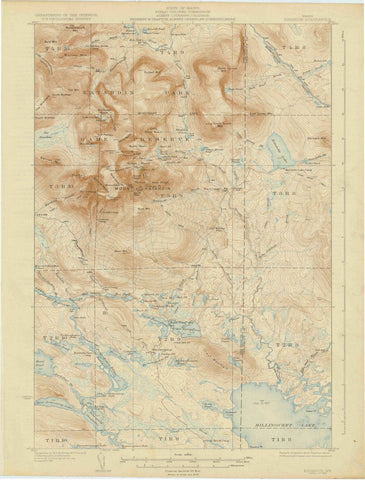 1930 Katahdin, ME - Maine - USGS Topographic Map