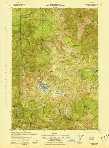 1942 Valsetz, OR - Oregon - USGS Topographic Map