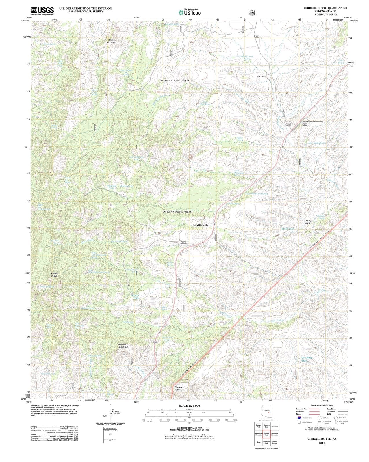 2011 Chrome Butte, AZ - Arizona - USGS Topographic Map