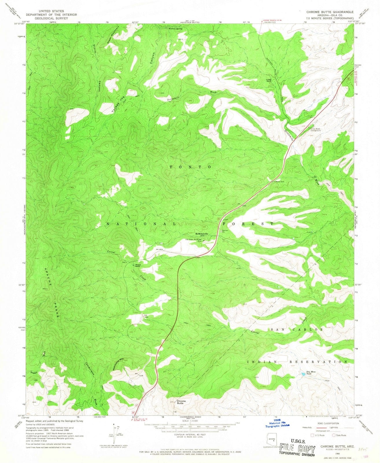 1966 Chrome Butte, AZ - Arizona - USGS Topographic Map