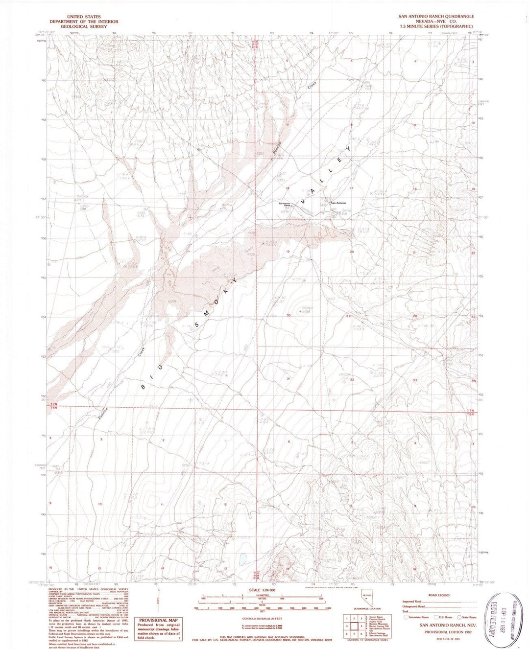 1987 San Antonio Ranch, NV - Nevada - USGS Topographic Map v2