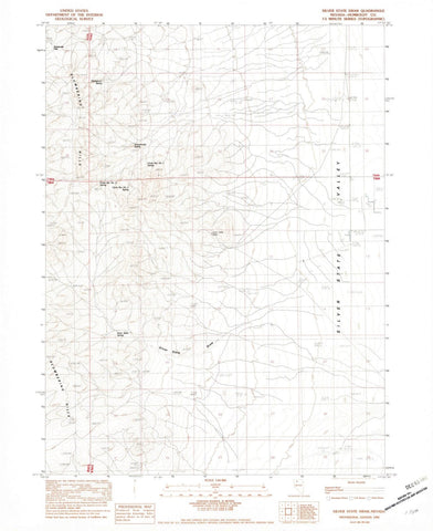 1982 Silver Stateraw, NV - Nevada - USGS Topographic Map