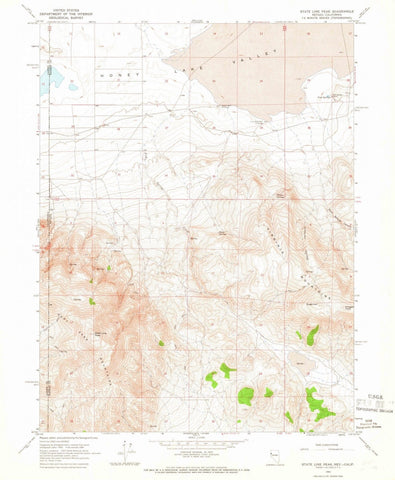 1964 State Line Peak, NV - Nevada - USGS Topographic Map