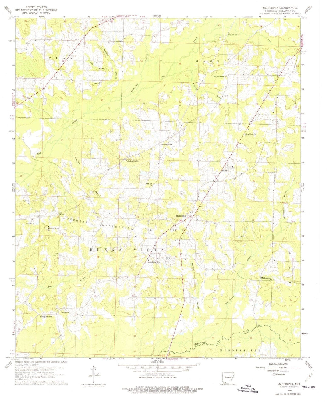 1960 Macedonia, AR - Arkansas - USGS Topographic Map