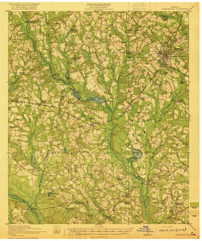 1920 Statesboro, GA  - Georgia - USGS Topographic Map