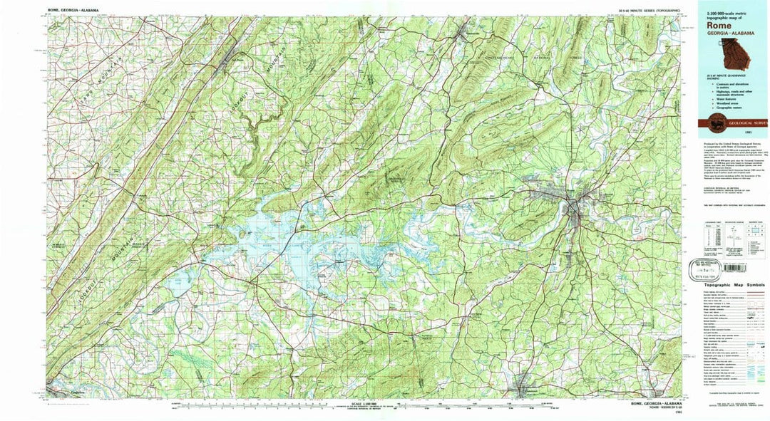 1981 Rome, GA  - Georgia - USGS Topographic Map