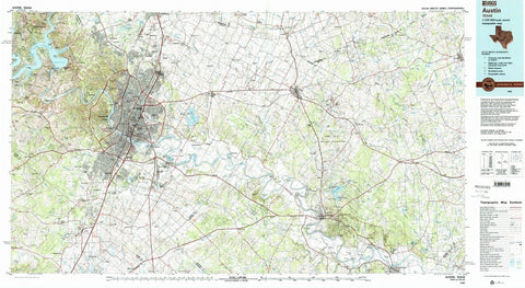 1985 Austin, TX  - Texas - USGS Topographic Map