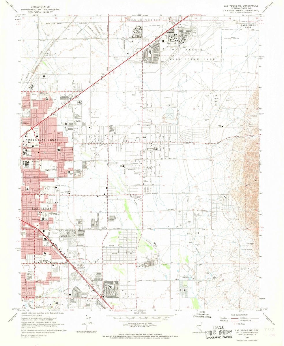 1967 Las Vegas, NV  - Nevada - USGS Topographic Map