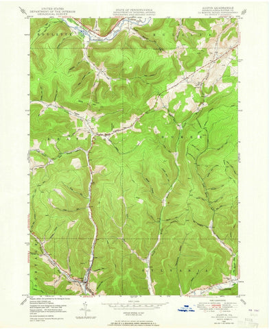 1948 Austin, PA - Pennsylvania - USGS Topographic Map