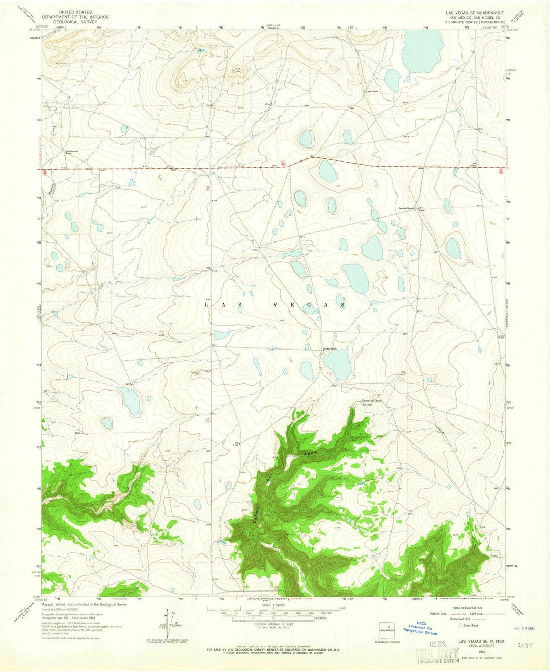 1963 Las Vegas, NM - New Mexico - USGS Topographic Map v2