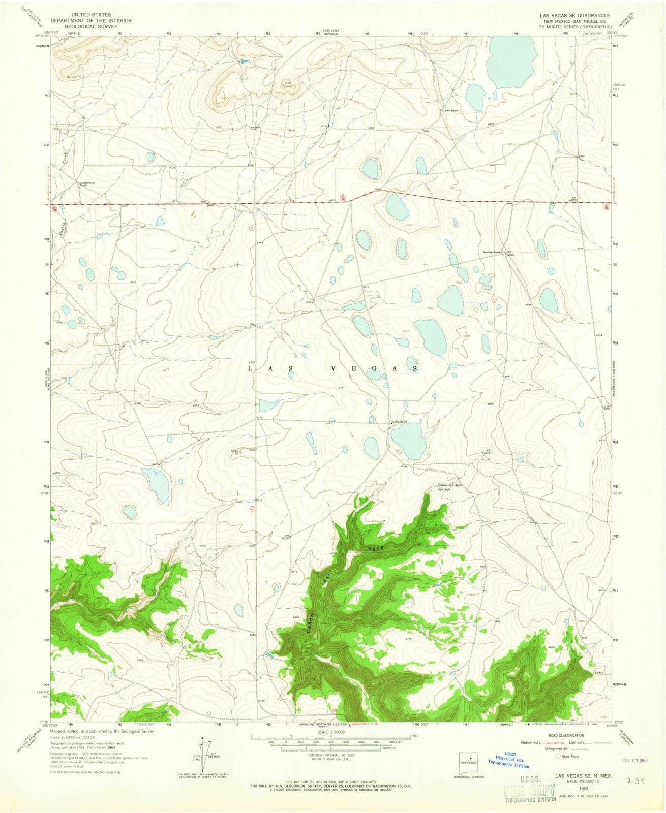 1963 Las Vegas, NM - New Mexico - USGS Topographic Map v2