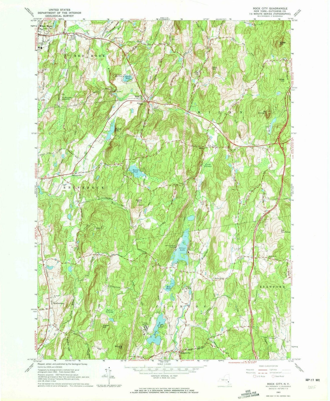 1963 Rock City, NY - New York - USGS Topographic Map