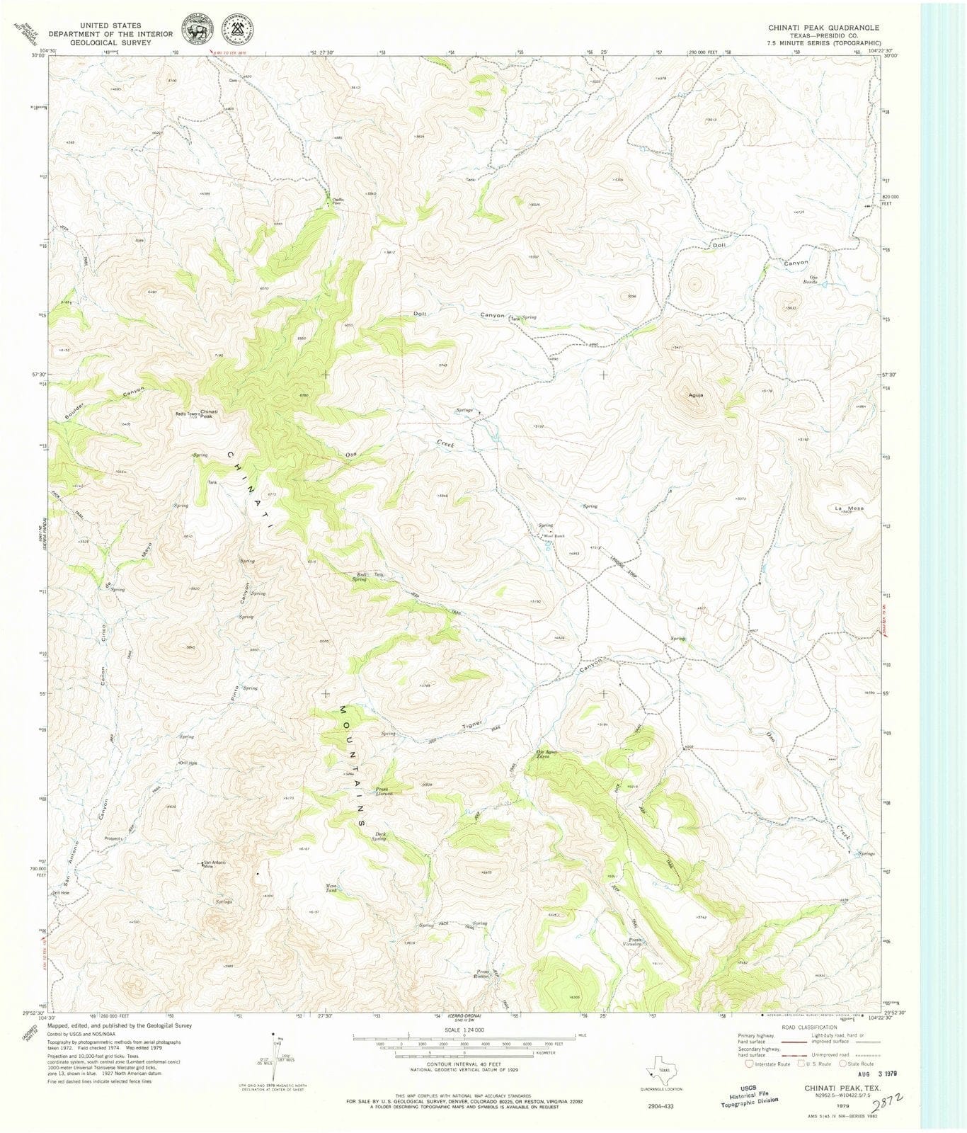 1979 Chinati Peak, TX - Texas - USGS Topographic Map