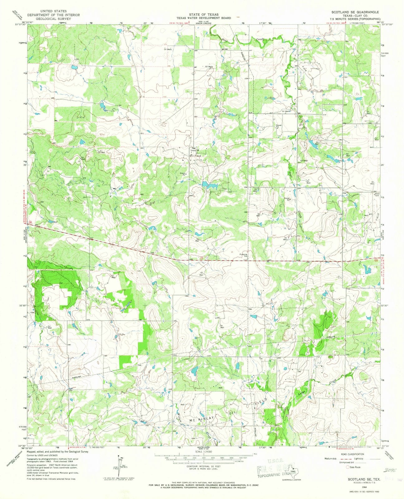 1964 Scotland, TX - Texas - USGS Topographic Map