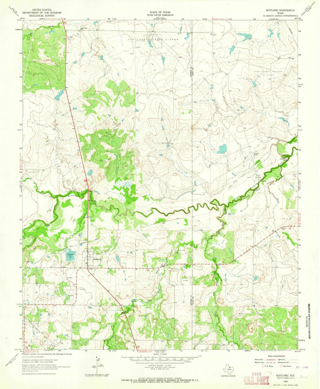 1963 Scotland, TX - Texas - USGS Topographic Map