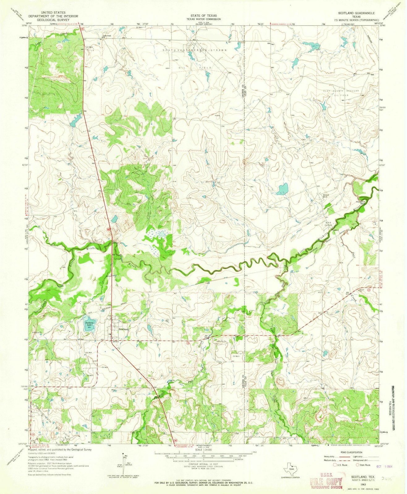 1963 Scotland, TX - Texas - USGS Topographic Map