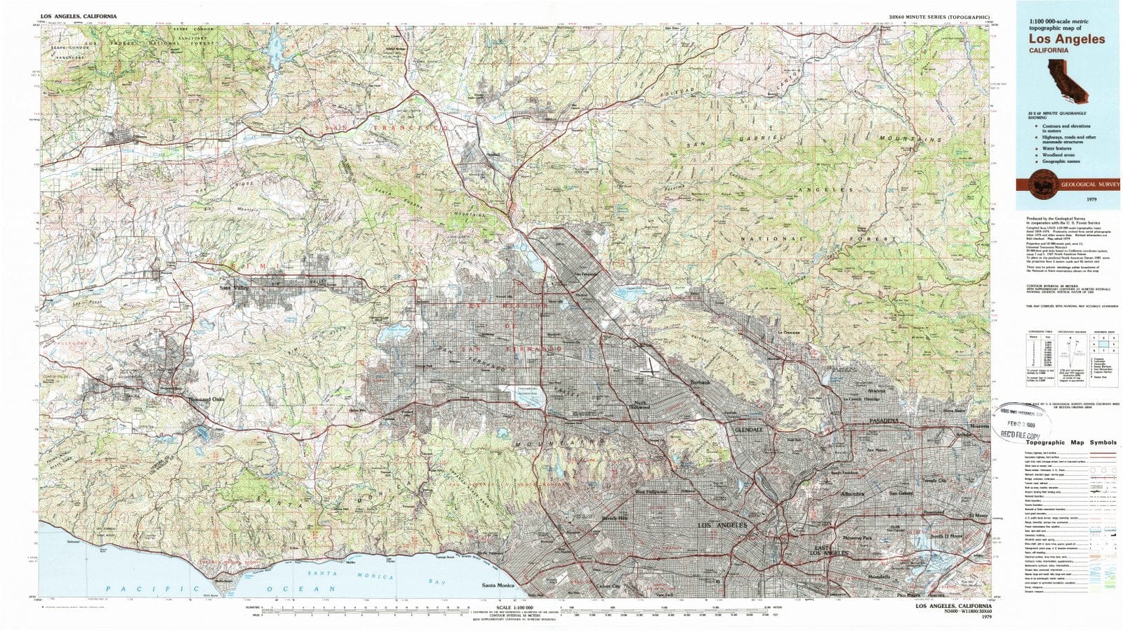 1979 Los Angeles, CA - California - USGS Topographic Map