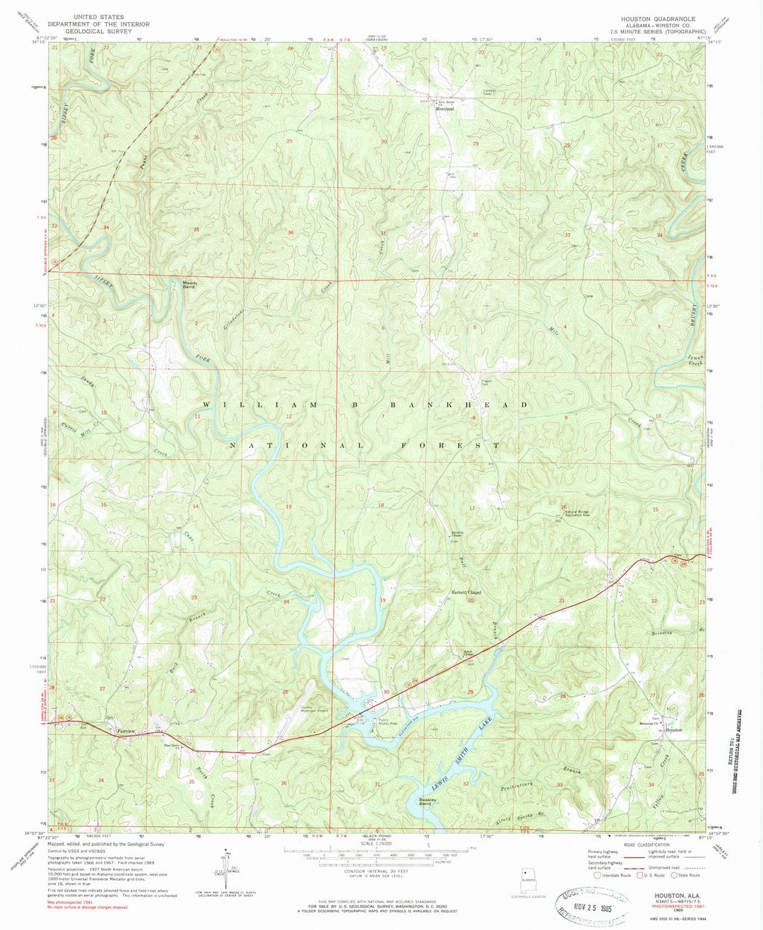 1969 Houston, AL - Alabama - USGS Topographic Map