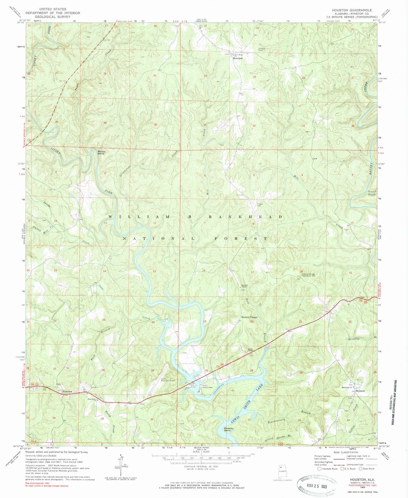 1969 Houston, AL - Alabama - USGS Topographic Map