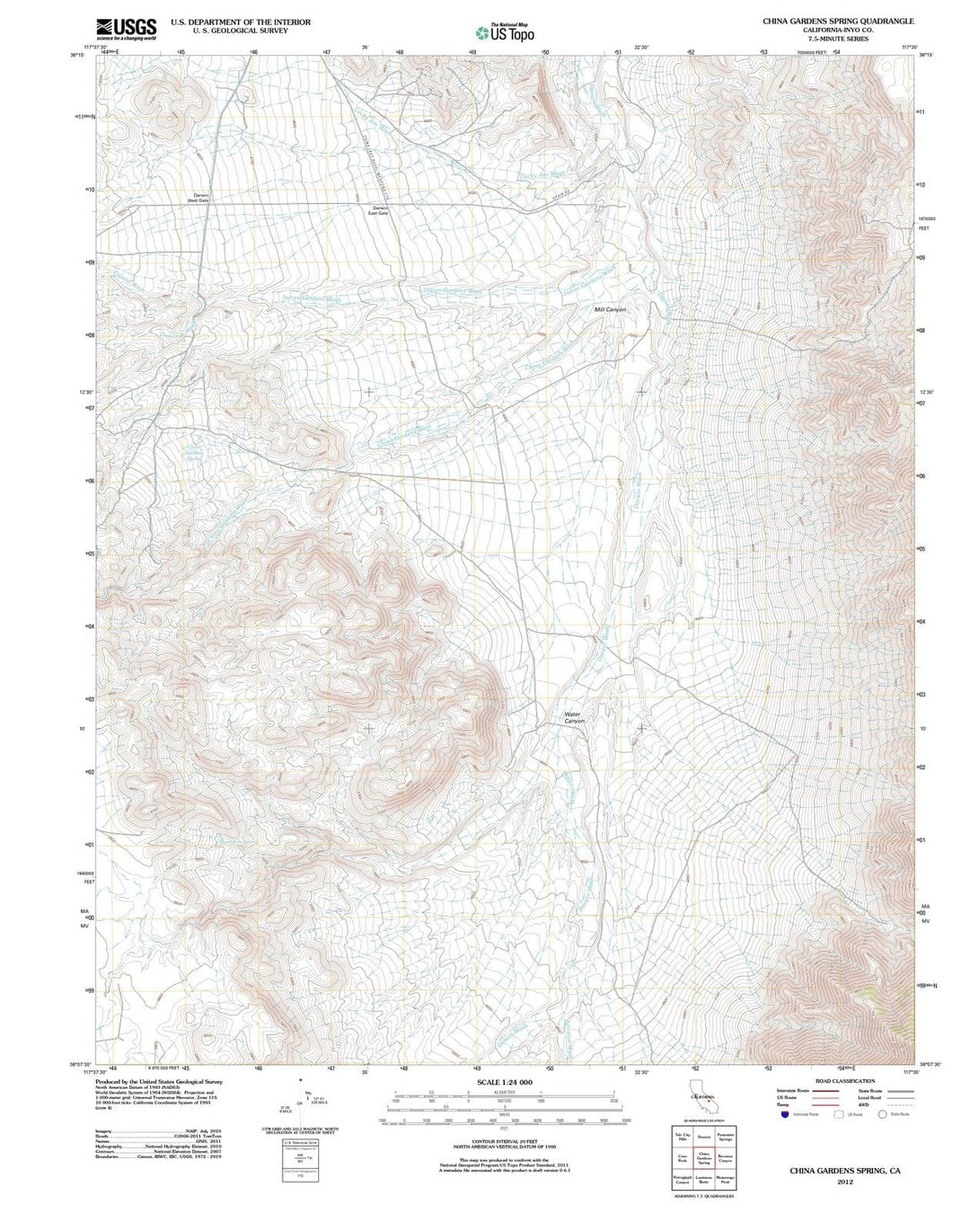 2012 China Gardens Spring, CA - California - USGS Topographic Map