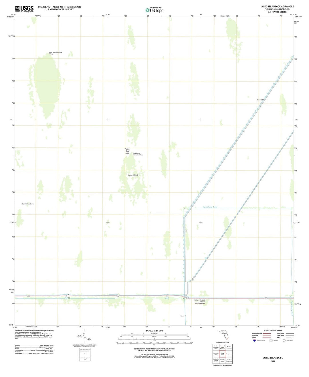 2012 Long Island, FL - Florida - USGS Topographic Map