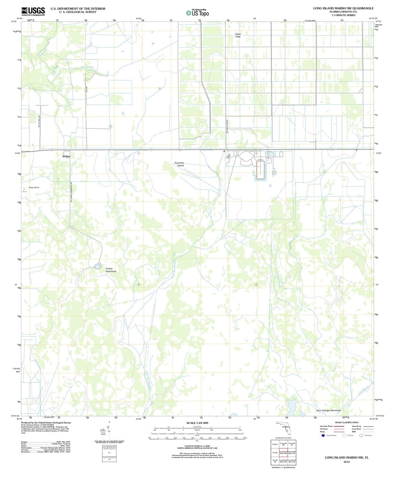 2012 Long Island Marsh, FL - Florida - USGS Topographic Map v3