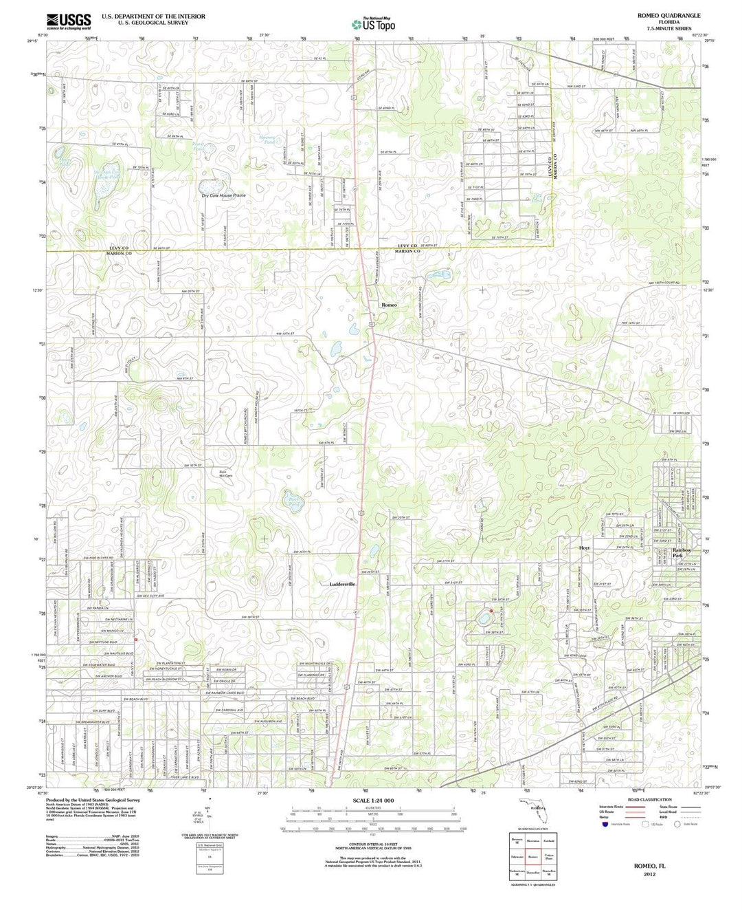 2012 Romeo, FL - Florida - USGS Topographic Map