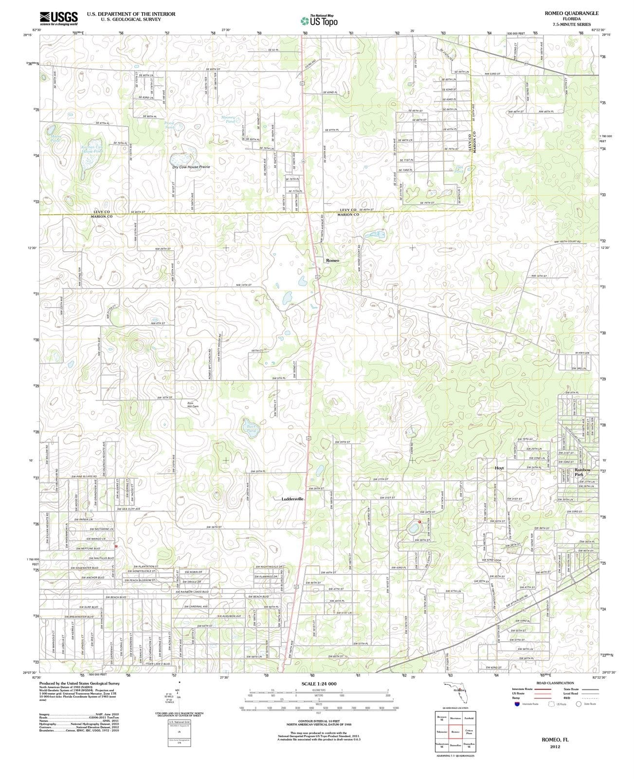 2012 Romeo, FL - Florida - USGS Topographic Map