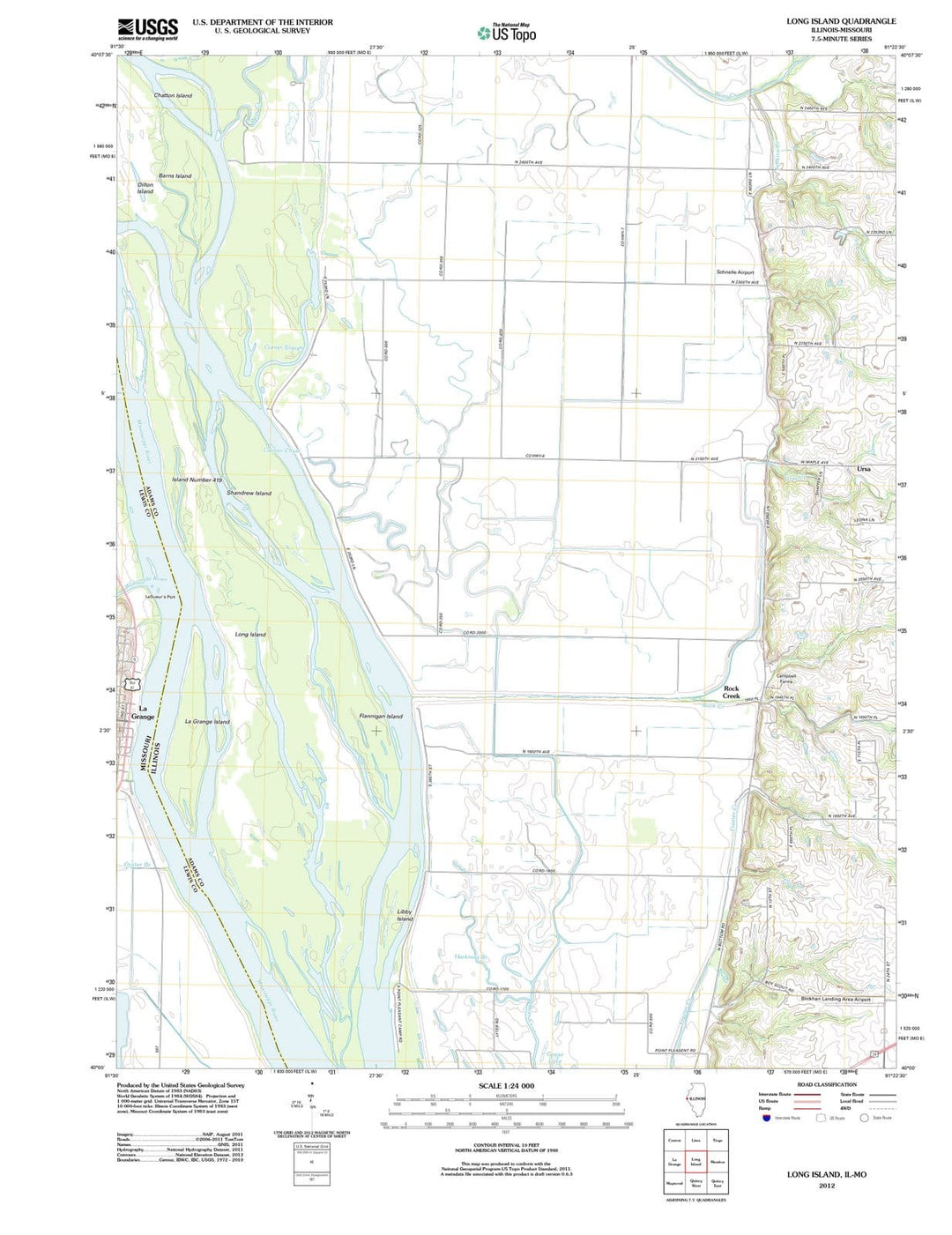 2012 Long Island, IL - Illinois - USGS Topographic Map