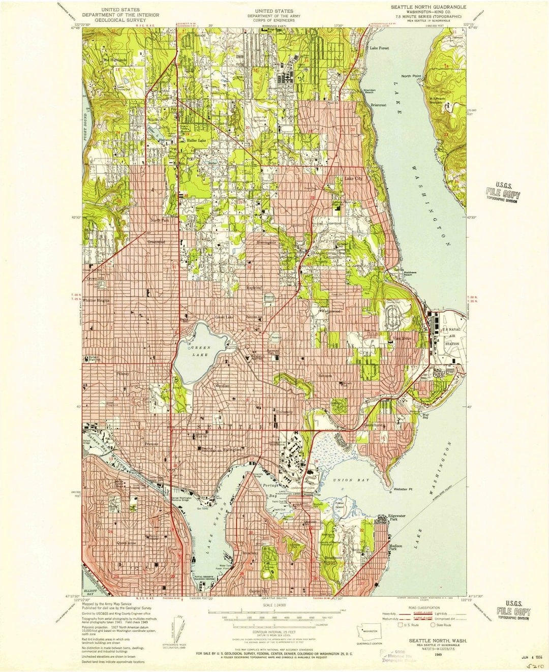 1949 Seattle, WA - Washington - USGS Topographic Map