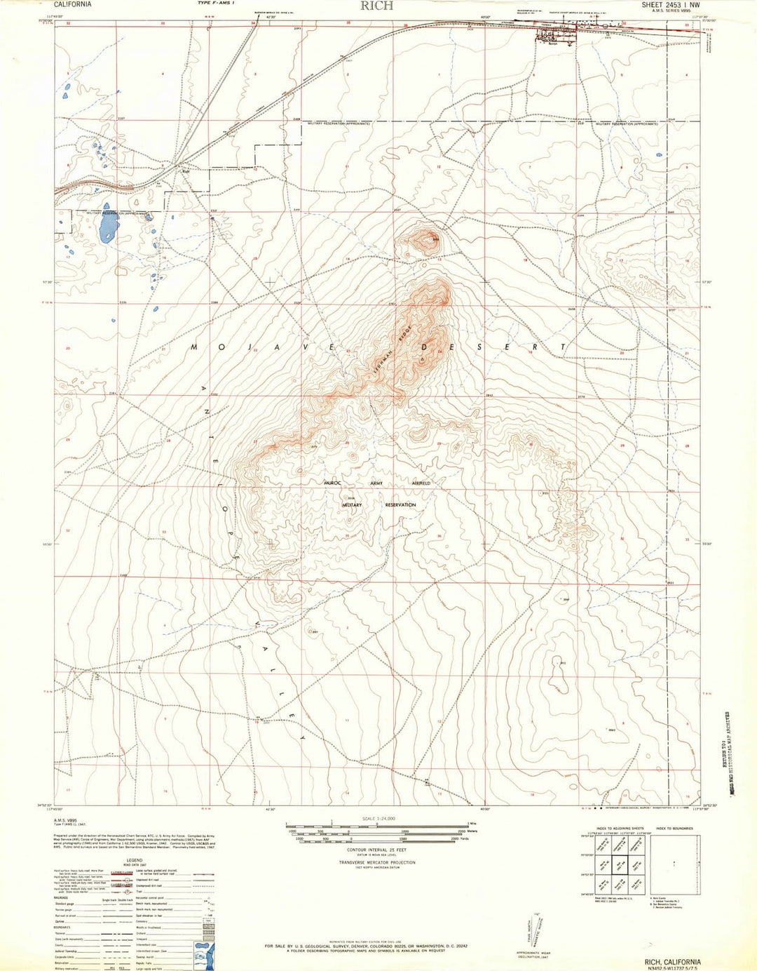 1947 Rich, CA - California - USGS Topographic Map