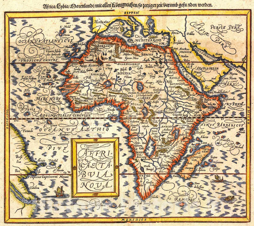 Historic Map : 1628 Africae Tabula Nova : Vintage Wall Art