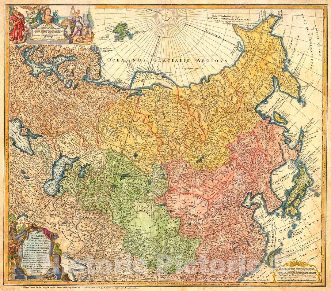 Historic Map : 1739 Tartariae Maioris Sive Asiaticae Tabula  : Vintage Wall Art